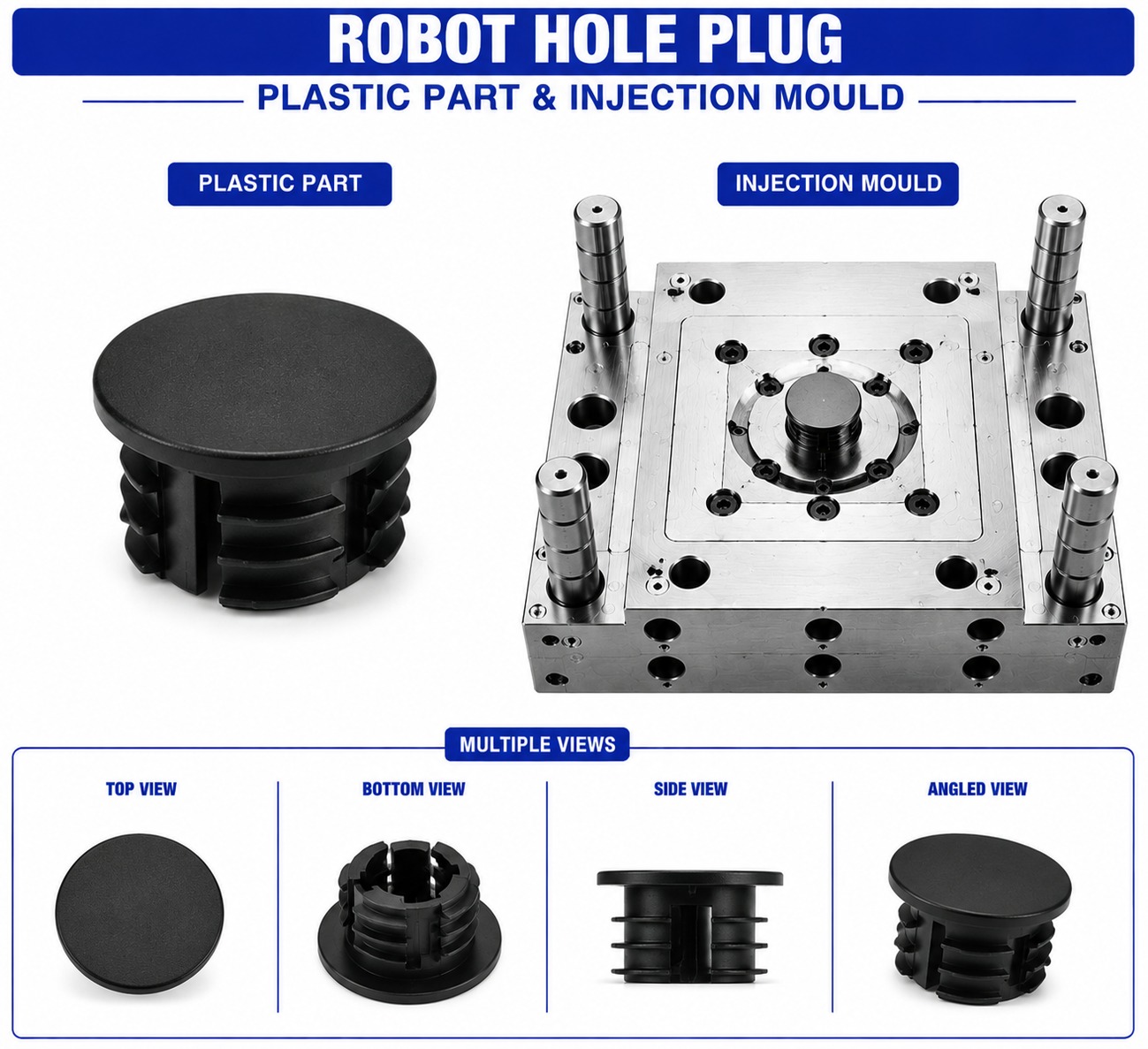 Robot Plastic Hole Plug Mould and Moulding Services